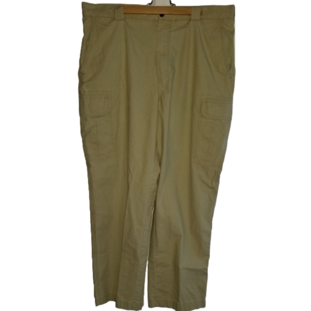 LL Bean Natural Fit Beige Cotton Pants 36x30